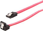 Kabel Cablexpert SATA-SATA z wygiętym pod kątem 90 stopni tsonnetstorem 0.1 m Czerwony (8716309099509) - obraz 1