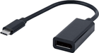 Kabel Cablexpert USB Type C-DisplayPort 0.15 m Czarny (8716309097611) - obraz 1
