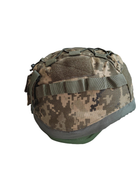 Кавер-чохол на тактичний шолом MICH універсальний з підсумком для АКБ (піксель) - зображення 1