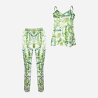 Piżama (podkoszulka + spodnie) damska DKaren Dk-Ki XL Biała z zielonym (5903251426320) - obraz 1