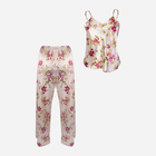 Piżama (podkoszulka + spodnie) damska DKaren Dk-Ki 2XL Beżowa z kwiatowym wzorem (5903251425910) - obraz 2