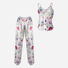 Piżama (podkoszulka + spodnie) damska DKaren Dk-Ki XL Biała z różowym (5903251425965) - obraz 2