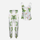 Piżama (podkoszulka + spodnie) damska DKaren Dk-Ki L Biała z zielonym i różowym (5903251426078) - obraz 2