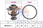 Термостат FACET 78404 Mitsubishi Lancer, Space Star, Galant, Colt, ASX, Pajero, Outlander, Carisma, Grandis, L200; Volvo S40, V40 2120057J05, 9091603078, 9091603093