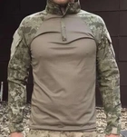 Рубашка мужская военная тактическая с липучками под шевроны ВСУ (ЗСУ) Убакс Турция 6582 S хаки - изображение 3