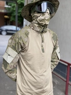 Рубашка мужская военная тактическая с липучками под шевроны ВСУ (ЗСУ) Убакс Турция 6583 M хаки - изображение 3