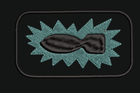 Шеврон на липучці (велкро) sapper US Army 4х2 см Чорний 5160 - изображение 1