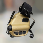 Наушники тактические Earmor M32, активные, со съёмным микрофоном и гарнитурой, активные наушники военные, цвет – Койот - изображение 4