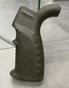 Рукоятка пистолетная для AR15 прорезиненная DLG TACTICAL (DLG-123), Олива, с отсеком, "бобровый хвост" - изображение 4