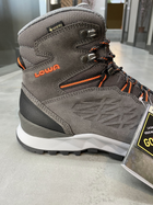 Ботинки трекинговые Lowa Explorer Gtx Mid 46.5 р, Grey/ flame (серый/оранжевый), легкие туристические ботинки - изображение 6