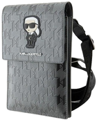 Чохол-сумка Karl Lagerfeld Saffiano Monogram Ikonik Silver (3666339170615) - зображення 2