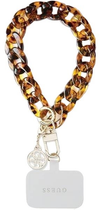 Ремінець для смартфона Guess Universal Big Hand Strap Acetate 4G Charm Gold-brown (3666339170684) - зображення 1