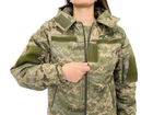 Жіноча військова форма зимова костюм утеплювач Softshell + синтепон 200 (до -20) Піксель розмір 44 (FV- 001-44) - зображення 6