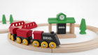 Zestaw klasyczny drewniany kolejowy Brio Zabawkowe pociągi 22 elementy (7312350330281) - obraz 1
