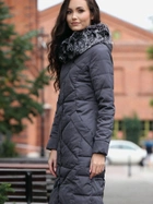 Куртка демісезонна довга з капюшоном жіноча PERSO BLH818025F M Сіра (5905080209419) - зображення 6