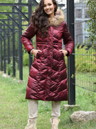 Куртка демісезонна довга з капюшоном жіноча PERSO BLH220032FR S Винна (5908312938781) - зображення 4