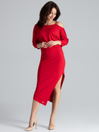 Sukienka damska Lenitif K479 XL Czerwona (5902194352512) - obraz 4