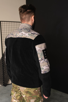 Кофта флисовая мужская военная тактическая с липучками под шевроны ВСУ (ЗСУ) Мультикам 8040 54 размер хаки - изображение 4