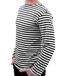 Тельняшка морская с длинным рукавом, с черными и белыми полосами, 100% хлопок, размер XXL - изображение 5