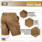 M-Tac шорты Aggressor Short Coyote Brown 3XL - изображение 5