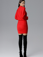 Sukienka damska z bufiastymi rękawami Figl M635 M Czerwona (5902194361224) - obraz 2