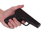 Пистолет макет Киевгума резиновый для единоборств и тренировок удобная ручка 16×12 см чёрный - изображение 6