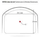 Прицел коллиматорный Vortex Viper Red Dot 6 MOA (VRD-6) - изображение 7