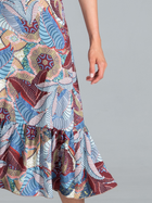 Sukienka trapezowa damska Figl M827 L Wielokolorowa (5902194396615) - obraz 6