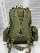 Тактический модульный рюкзак с подсумками , 55 литров, Олива - изображение 5