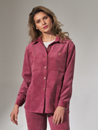 Koszula damska sztruksowa Figl M747 L/XL Różowa (5902194387088) - obraz 1