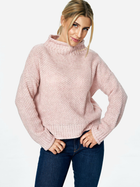 Sweter z golfem damski Figl M886 One Size Różowy (5902194412230)