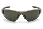 Очки защитные открытые Venture Gear Tactical Semtex 2.0 Tan (forest gray) Anti-Fog, чёрно-зелёные в песочной - изображение 2