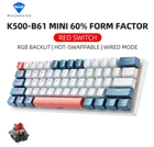 Механічна клавіатура з HOT-SWAP Machenike K500 61Key, RED SWITCH, EN/UKR, RGB (K500-61R) - изображение 5