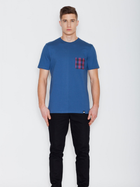 T-shirt męski bawełniany Visent V002 S Niebieski (5902249100457) - obraz 3