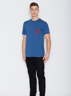 T-shirt męski bawełniany Visent V002 M Niebieski (5902249100464) - obraz 4