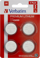 Батарейка Verbatim Premium CR2450 3 В 4 шт Lithium (49535) - зображення 1