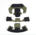 Подвесная система с защитными противоударными подушками для военного шлема Олива - изображение 4