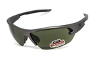 Защитные очки Venture Gear Tactical Semtex 2.0 Gun Metal (forest gray) Anti-Fog, чёрно-зелёные в оправе цвета - изображение 1