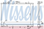 Радіатор охолодження MITSUBISHI Pajero Sport (K9_W) (вир-во Nissens) Nissens (68154)