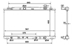 Радіатор охолодження двигуна TOYOTA Camry 3.5 VVTi 06> (вир-во NRF) NRF (53922)