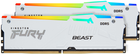 Pamięć Kingston Fury DDR5-5200 65536MB PC5-41600 (Kit of 2x32768) Beast AM5 RGB White (KF552C36BWEAK2-64) - obraz 2