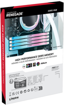 Оперативна пам'ять Kingston FURY DDR5-6800 32768MB PC5-54400 (Kit of 2x16384) Renegade RGB 1Rx8 White (KF568C36RWAK2-32) - зображення 6