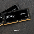 Оперативна пам'ять Kingston Fury SODIMM DDR4-2666 65536 MB PC4-21300 (Kit of 2x32768) Impact Black (KF426S16IBK2/64) - зображення 5