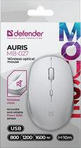 Mysz Defender Auris MB-027 Wireless White (4745090821772) - obraz 6