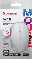 Mysz Defender Auris MB-027 Wireless White (4745090821772) - obraz 6