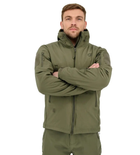 Зимова тактична куртка Eagle Soft Shell WJ-17 з флісом Green Olive M - зображення 4