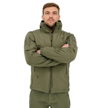 Зимова тактична куртка Eagle Soft Shell WJ-17 з флісом Green Olive 4XL - зображення 4