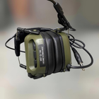 Наушники тактические Earmor M32, активные, со съёмным микрофоном и гарнитурой, цвет – Олива (244821) - изображение 5