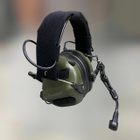 Наушники Earmor M32 c креплением на шлем HD-ACC-08, активные, со съёмным микрофоном и гарнитурой, Олива (244821-244442) - изображение 3