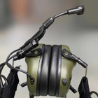 Наушники Earmor M32 c креплением на шлем HD-ACC-08, активные, со съёмным микрофоном и гарнитурой, Олива (244821-244442) - изображение 8